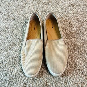 Birdies The Swift Corduroy Oatmeal Slip On Ribbed Casual Shoes Women’s Size 8